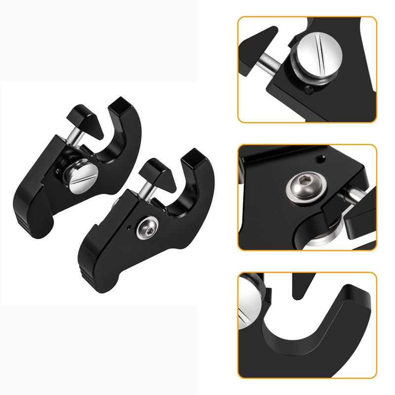 PBYMT Black Detachable Mounting Luggage Rack Clips Sissy Bar Latch Clips Fit for Harley Davidson Softail Sportster Touring Street Glide Road King Electra Glide 1986-2024 - Image 4